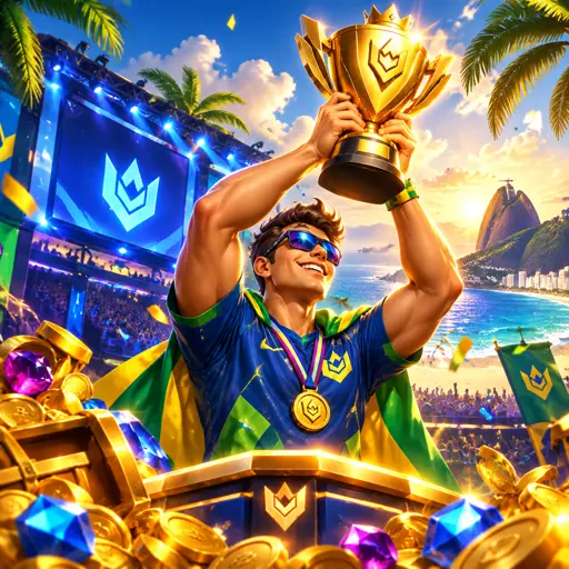 Arena de e-sports iluminada durante campeonato de CS2